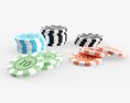 Casino Chip Stacks 02 3D-Modell
