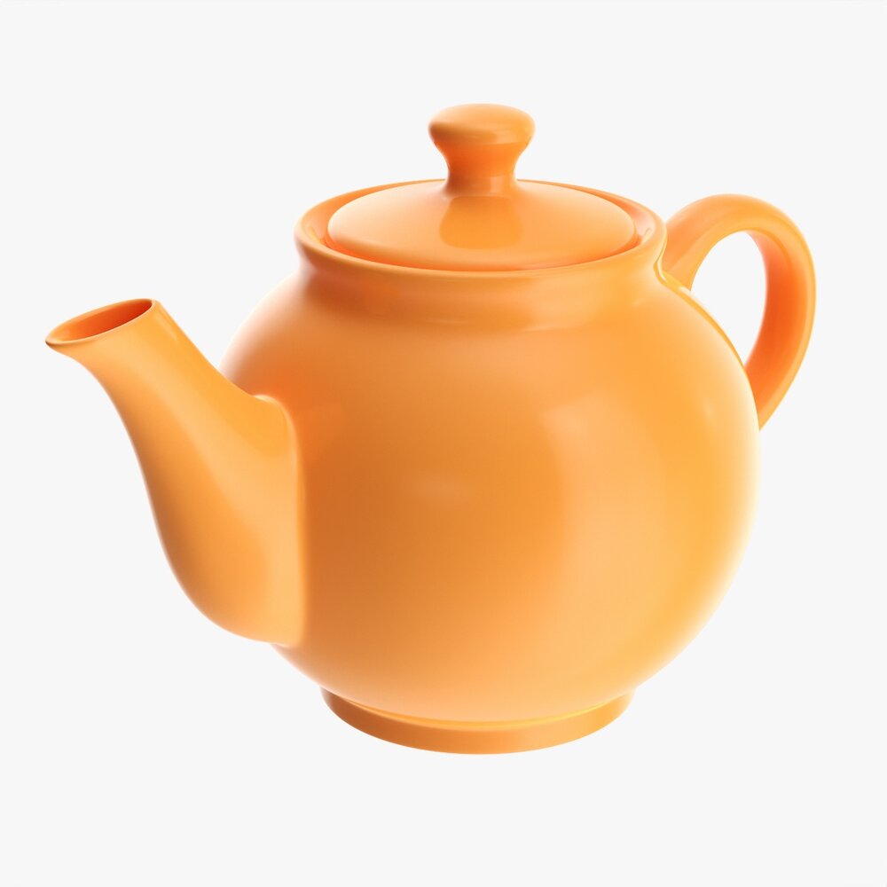 Ceramic Teapot 01 3d model
