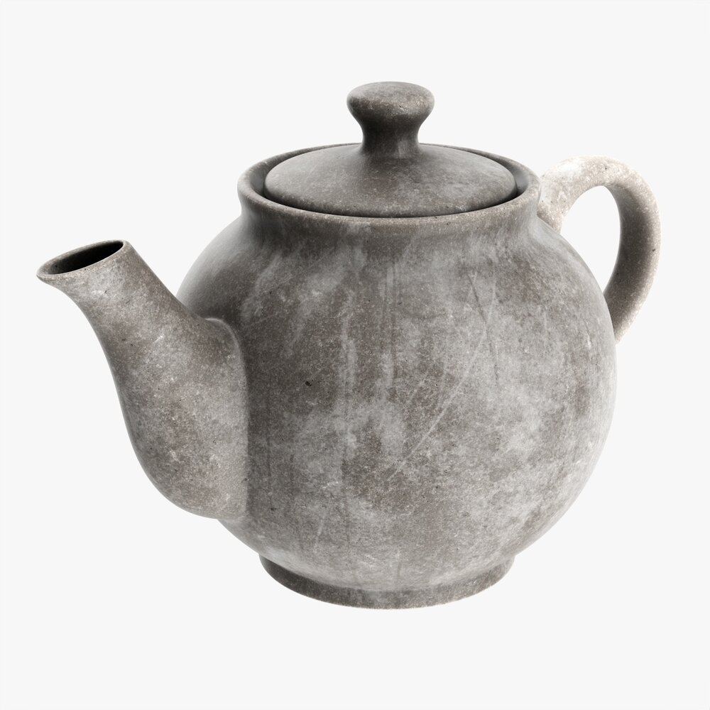 Ceramic Teapot 02 3D model