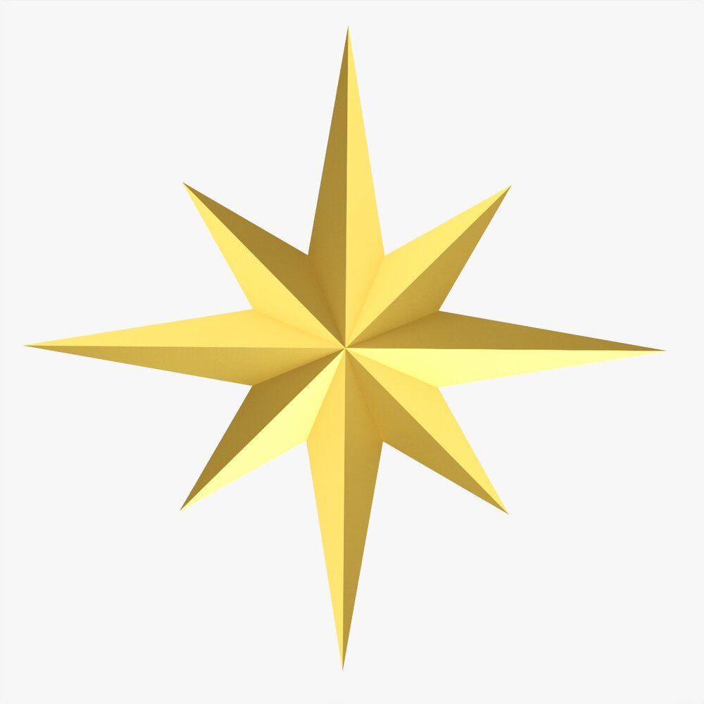 Christmas Gold Star Modèle 3d
