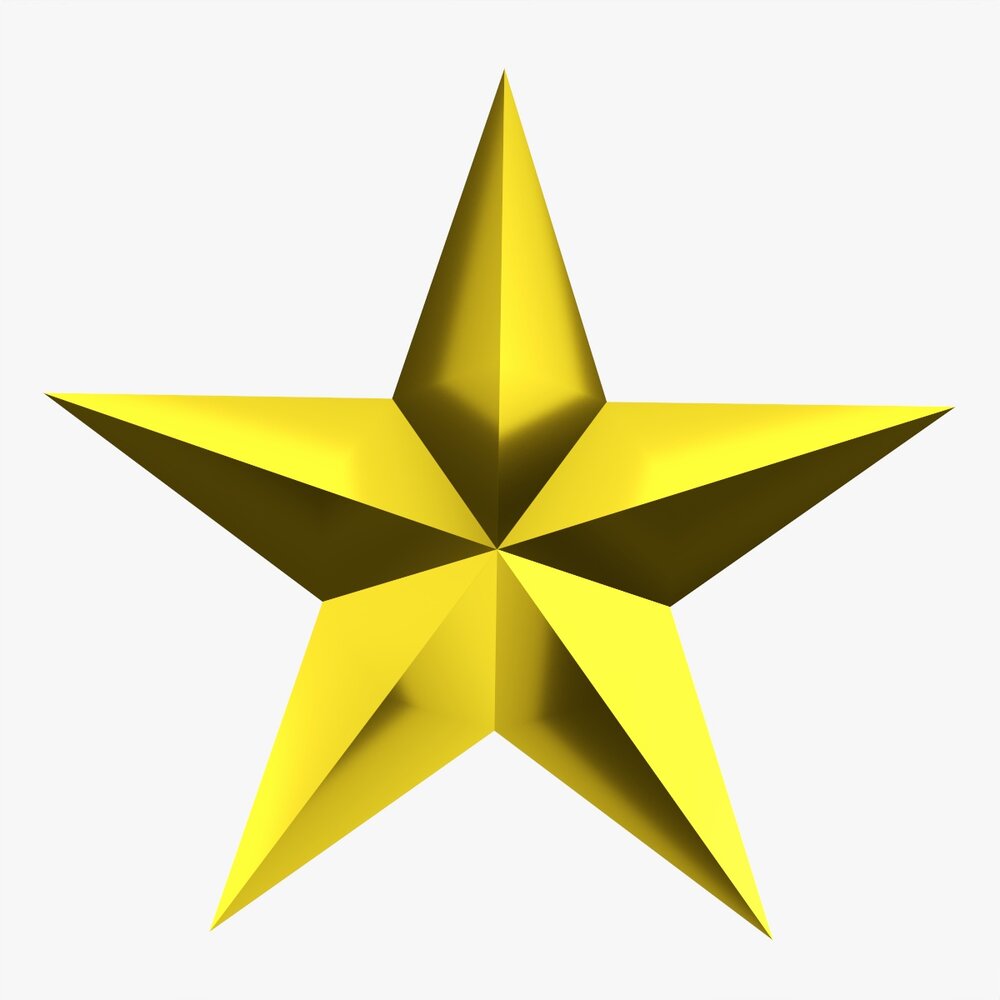 Christmas Gold Star 02 3D 모델 