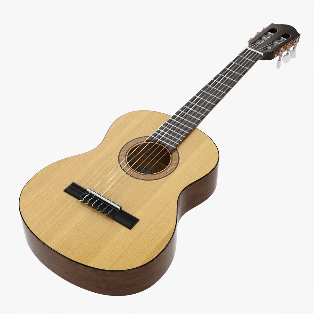 Classic Acoustic Guitar 01 3Dモデル