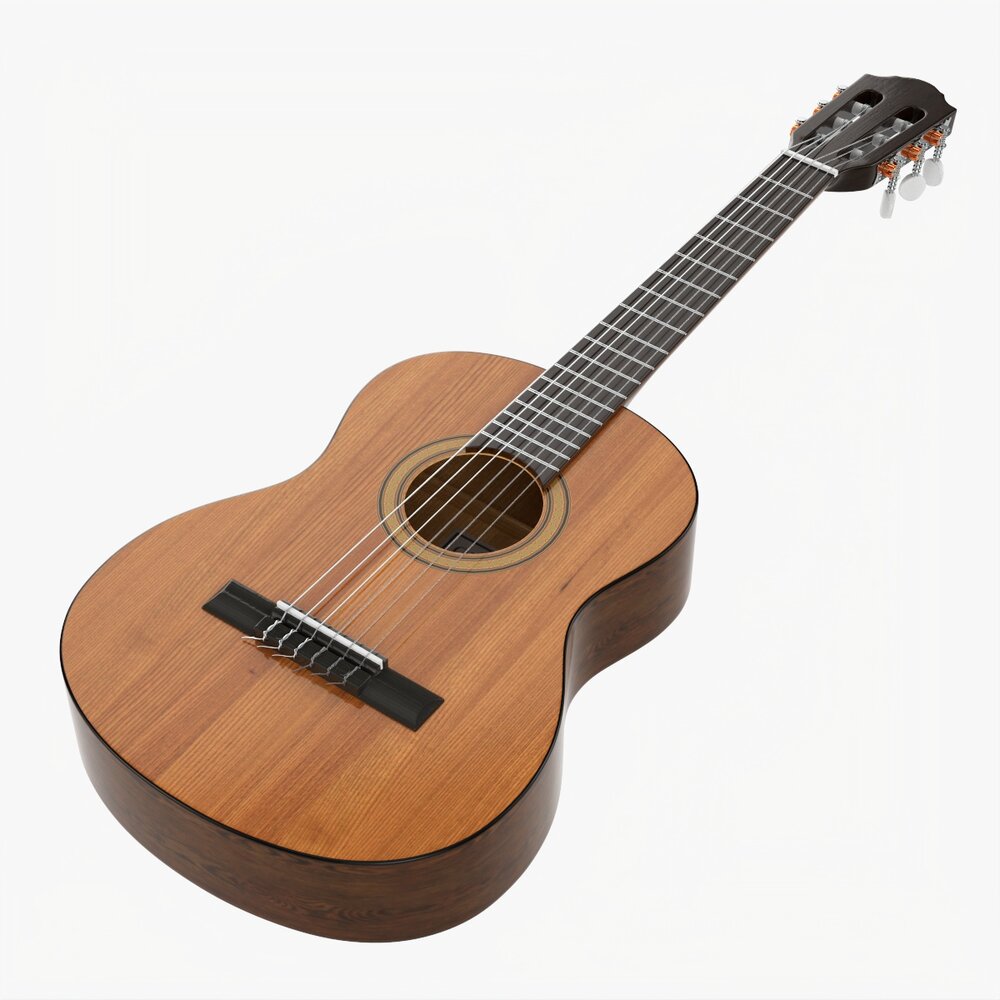 Classic Acoustic Guitar 02 3D model