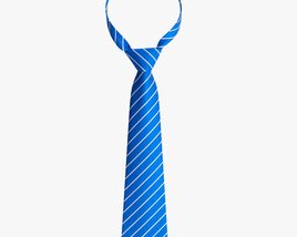 Classic Necktie 02 Blue 3D 모델 