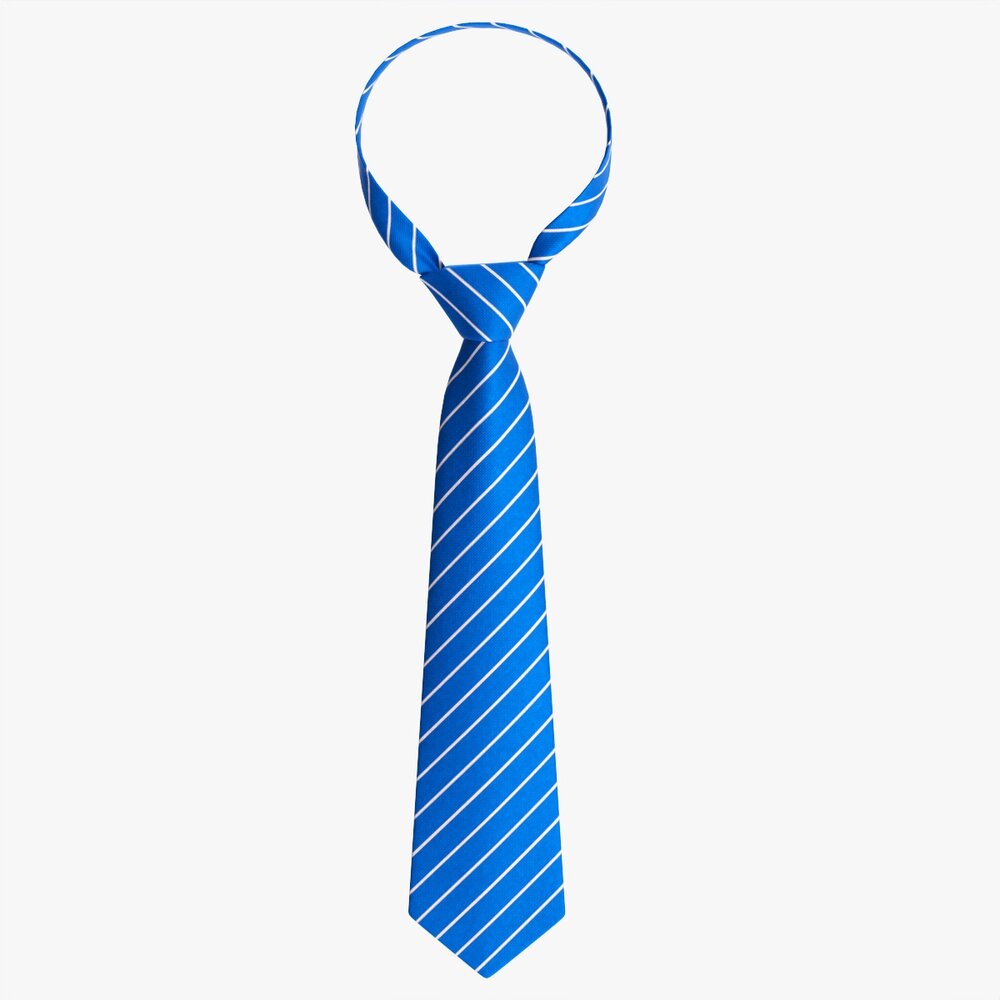 Classic Necktie 02 Blue 3D model