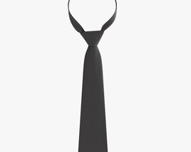 Classic Necktie 03 Black Modèle 3D