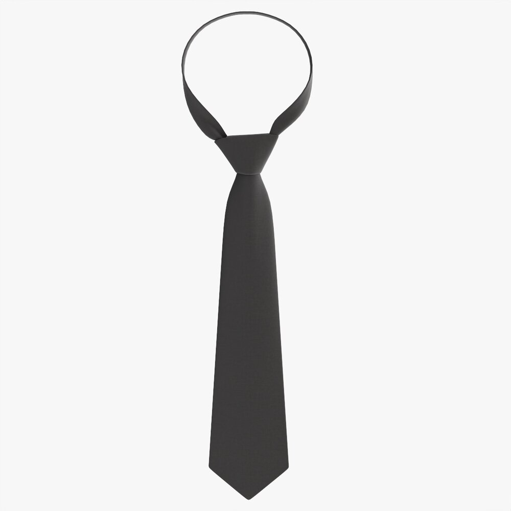 Classic Necktie 03 Black Modèle 3D