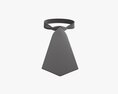 Classic Necktie 03 Black Modèle 3d