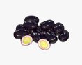 Jambolan Plums Whole And Half Sliced 3D-Modell