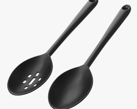 Cooking Spoon 2-Piece Set 3D 모델 