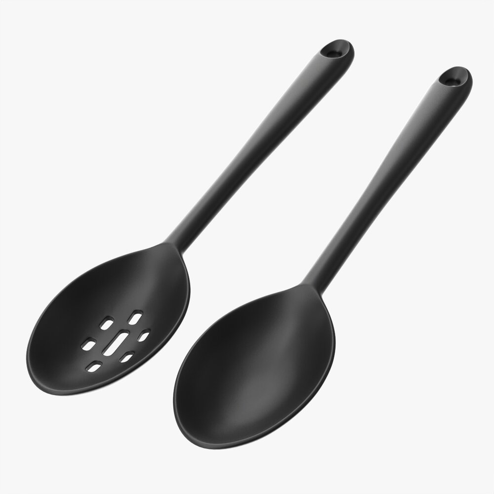 Cooking Spoon 2-Piece Set 3D 모델 