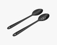 Cooking Spoon 2-Piece Set 3D-Modell
