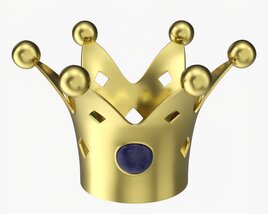 Crown With Colored Stones Modèle 3D