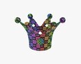 Crown With Colored Stones 3D 모델 
