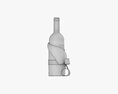 Decorated Wine Bottle Mockup 3D модель