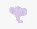 Decoration Foil Balloon 10 Elephant 3D 모델 