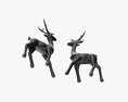 Decorative Black Reindeer Modelo 3D