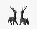 Decorative Black Reindeer Modèle 3d