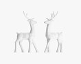 Decorative Black Reindeer Modello 3D