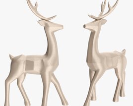 Decorative Christmas Reindeer Modello 3D