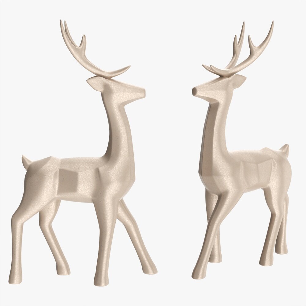 Decorative Christmas Reindeer Modèle 3D