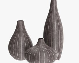 Decorative Vase Set Of Three 3D模型