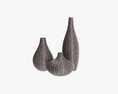 Decorative Vase Set Of Three 3D модель