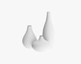 Decorative Vase Set Of Three 3D 모델 
