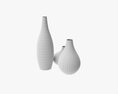 Decorative Vase Set Of Three 3D 모델 