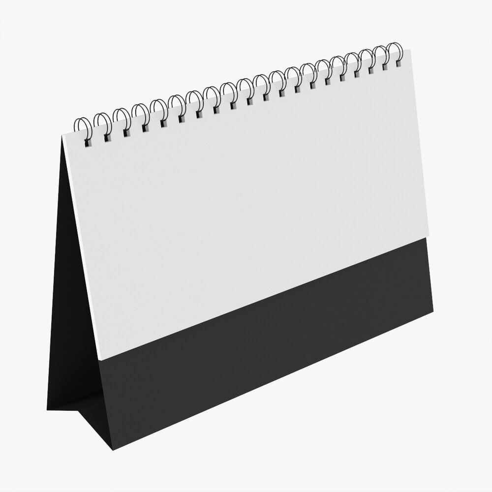 Desk Flip-Top Calendar Mockup 01 3D模型