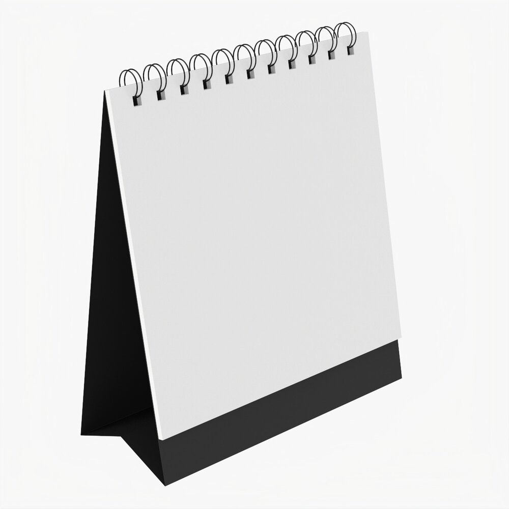 Desk Flip-Top Calendar Mockup 02 Modelo 3d