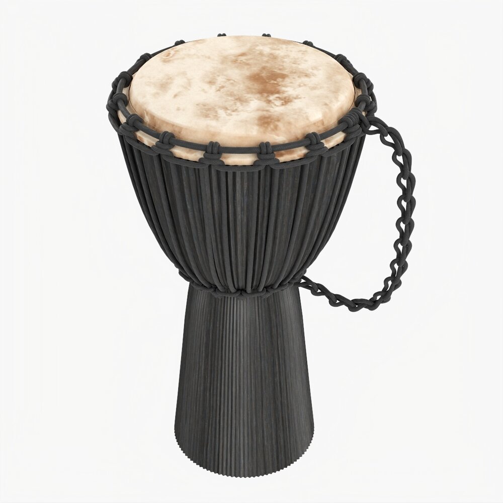 Djembe Percussion Instrument 3D 모델 