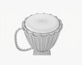 Djembe Percussion Instrument 3D-Modell