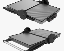 Electric Tabletop Grill Open 3D 모델 
