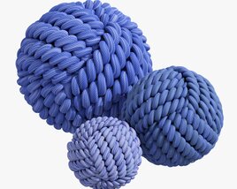 Fabric Balls Decoration 3D model