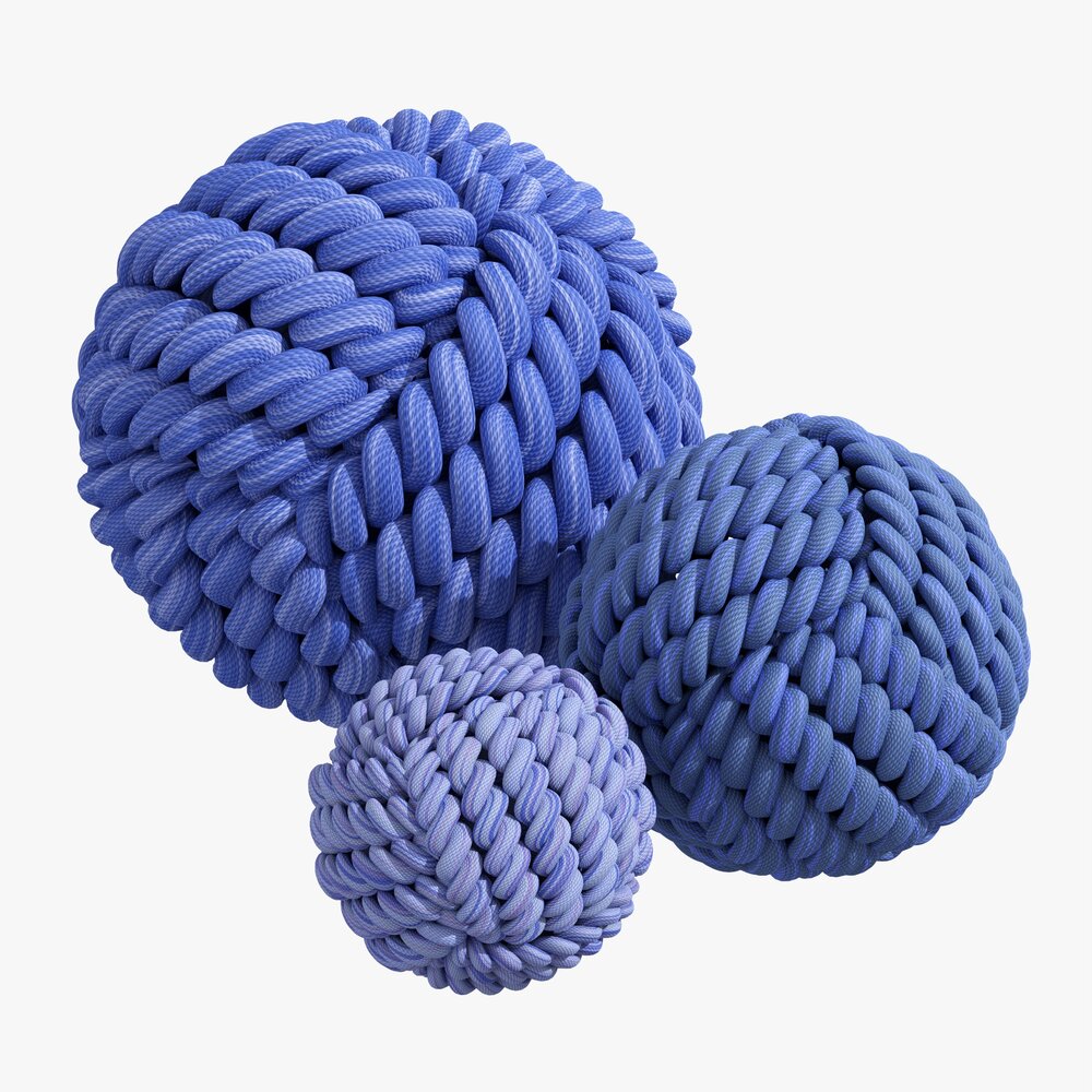 Fabric Balls Decoration 3D-Modell