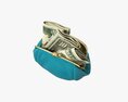 Female Purse With Banknotes 3D 모델 