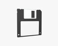 Floppy Disk 02 3D 모델 