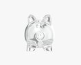 Glass Piggy Money Bank 3D 모델 