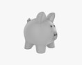Glass Piggy Money Bank Modelo 3d