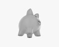 Glass Piggy Money Bank Modello 3D