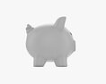 Glass Piggy Money Bank 3D-Modell
