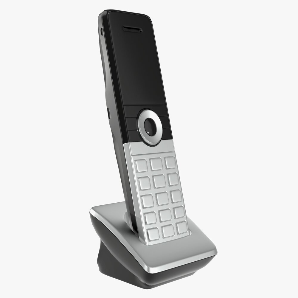 Office Cordless Button Phone 3D model