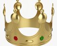 Gold Crown With Jewels Modelo 3d
