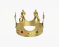 Gold Crown With Jewels Modello 3D