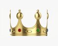 Gold Crown With Jewels 3D модель
