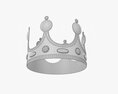 Gold Crown With Jewels 3D-Modell