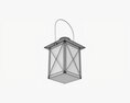 Hanging Metal Lantern With Windows 3D-Modell