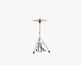 Hi-Hat Cymbals On Stand Modello 3D