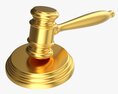 Judges Gavel 03 Gold 3D 모델 